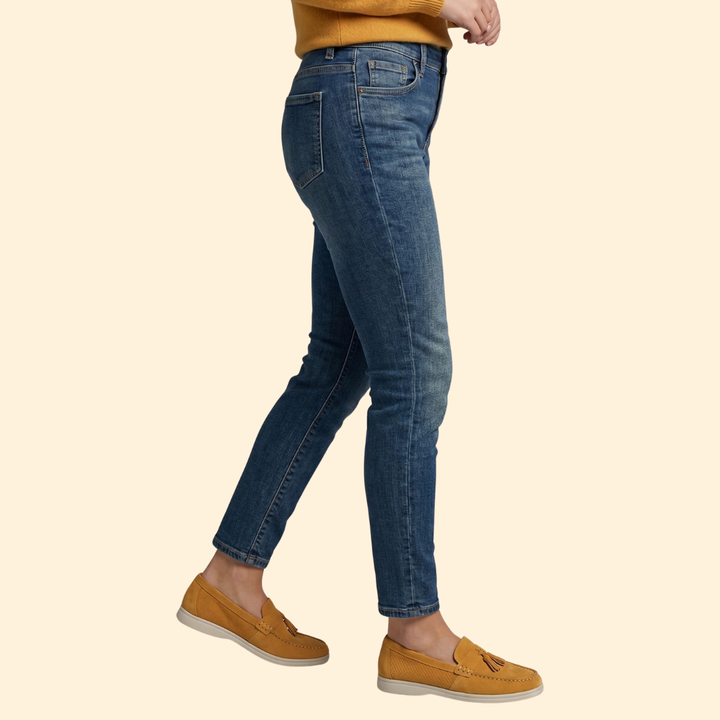 Women’s Suede Loafers with Metallic Ring Tassels