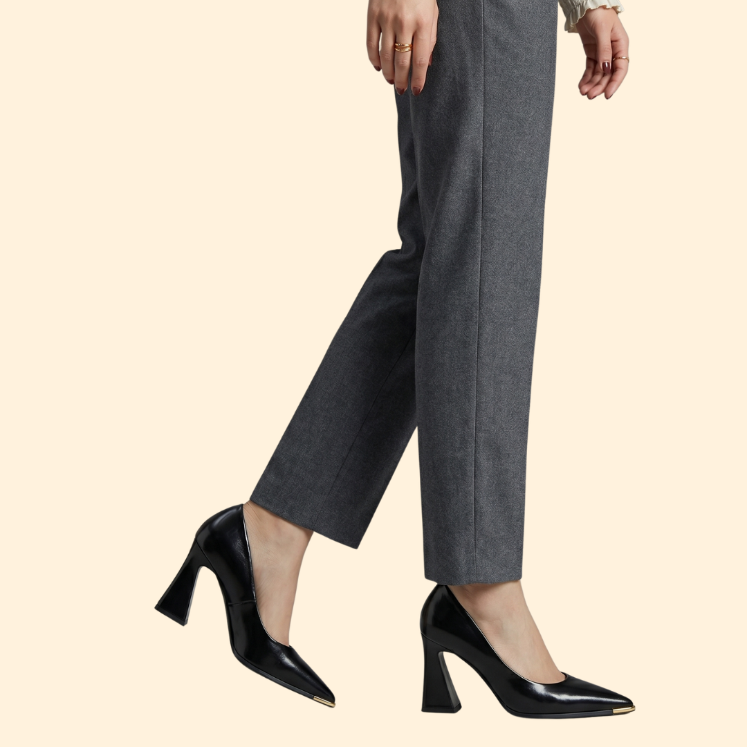 Women's Pointed Toe Pumps with Block Heel