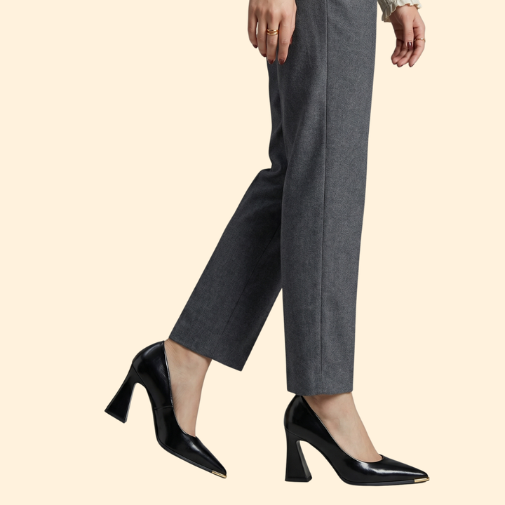 Women's Pointed Toe Pumps with Block Heel