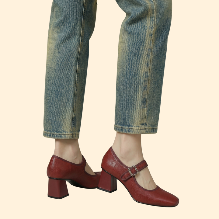 Women's Orthopedic Heels with Buckle