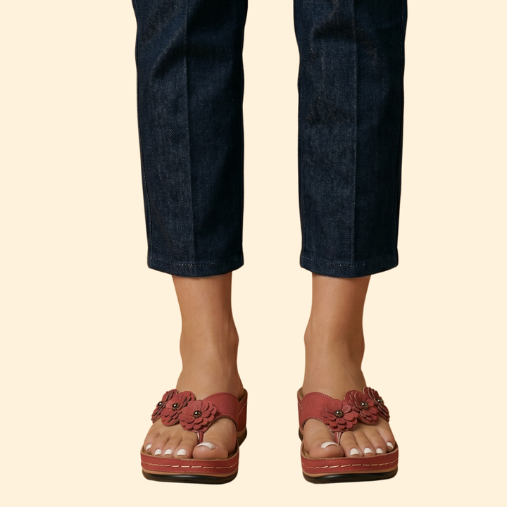 Women's Orthopedic Sandals with Appliqué