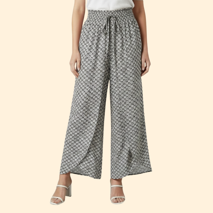 Women’s Loose Fit Pants with Printed Design