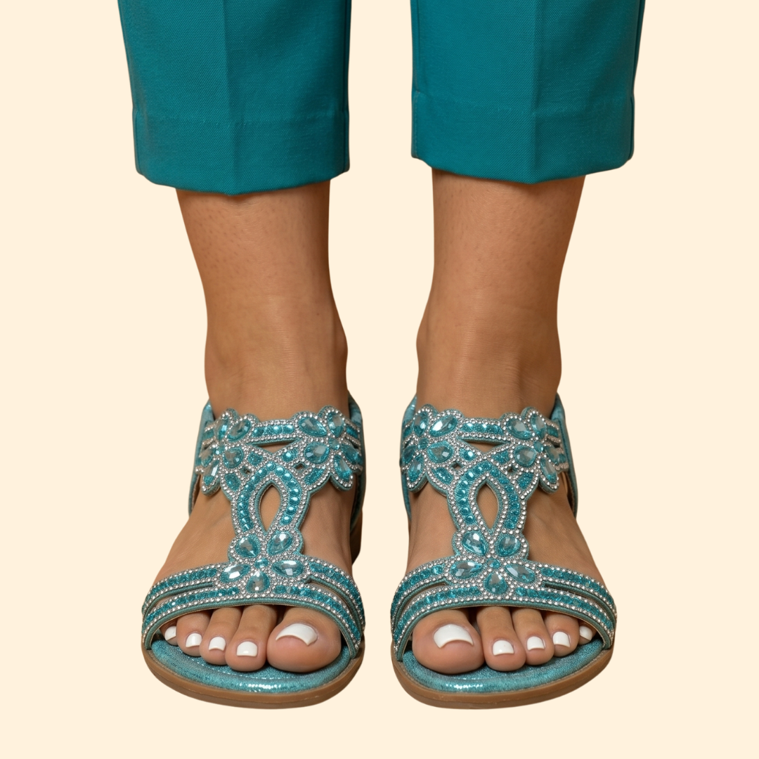 Women's Orthopedic Sandals with Crystals