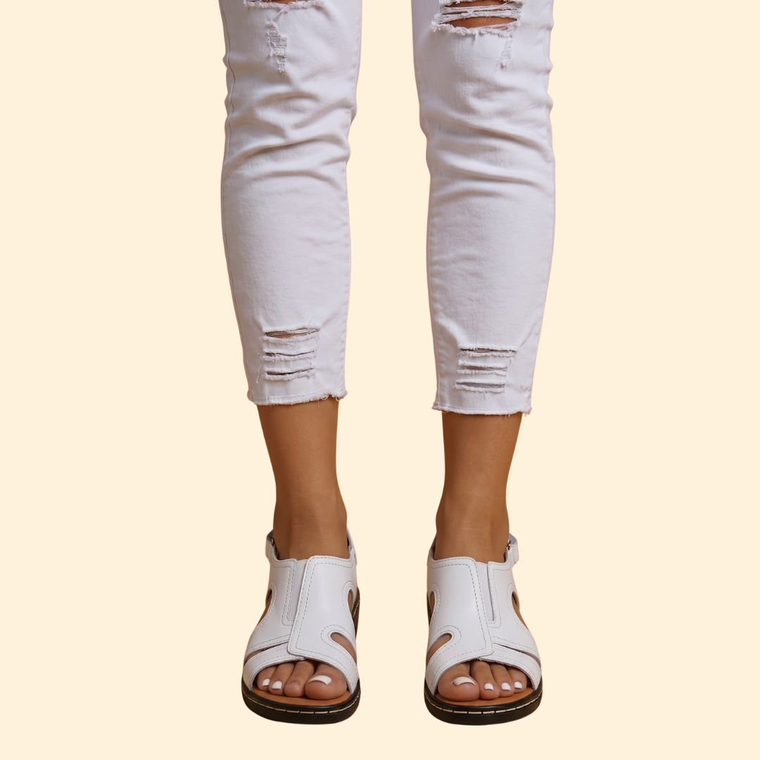 Women's Adjustable Sandals with Stitching