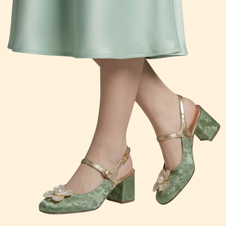 Women’s Floral Pumps with Heels