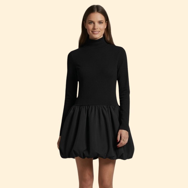 Women’s Long Sleeve Jumpsuit Flared Skirt