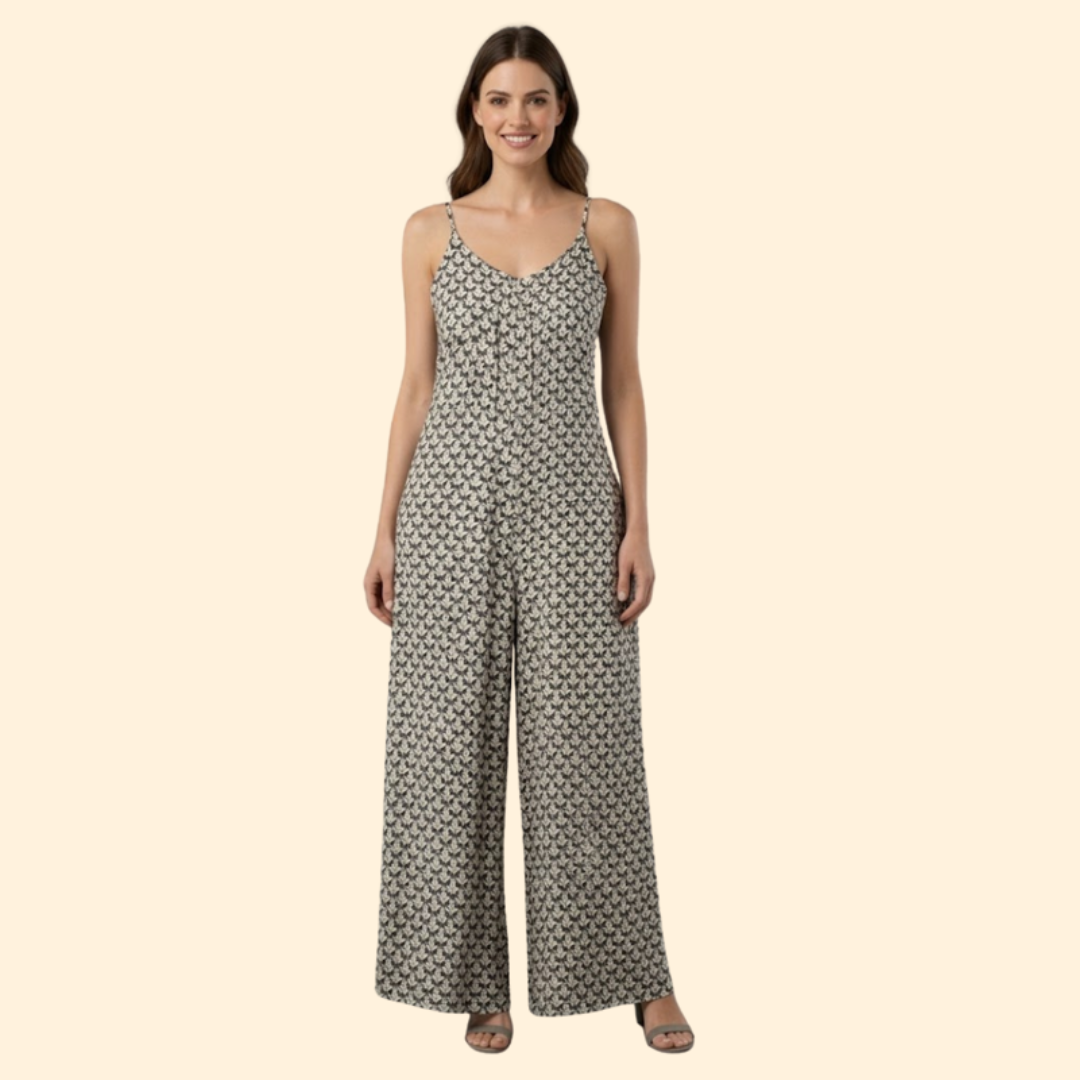 Women’s Sleeveless Jumpsuit with Adjustable Straps