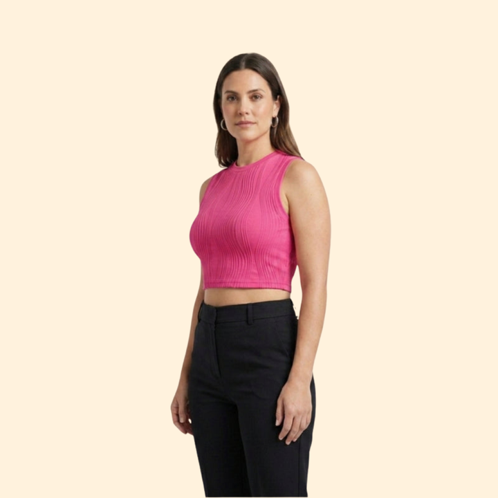 Women’s Crop Top with Sleeveless Silhouette