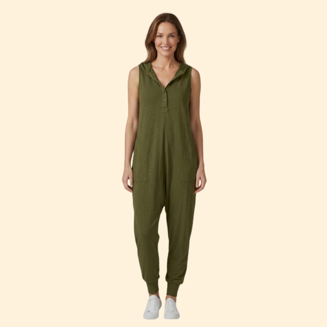 Women’s Casual Jumpsuit Button Front