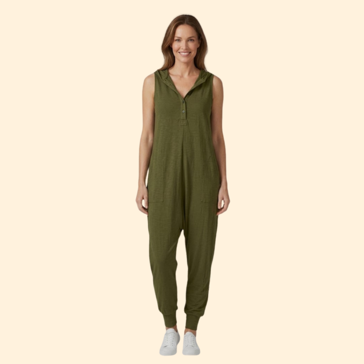 Women’s Casual Jumpsuit Button Front