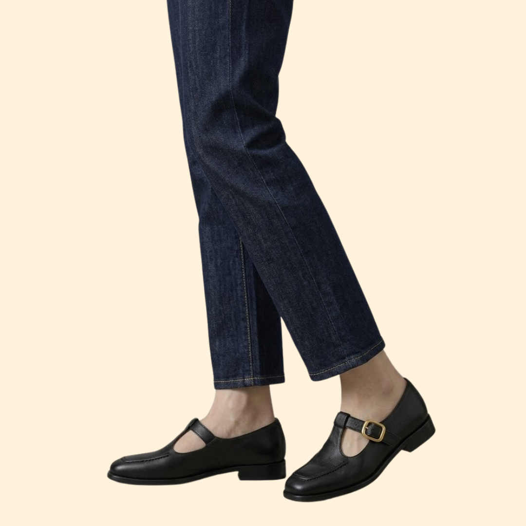 Women’s Orthopedic T-Strap Shoes with Buckle