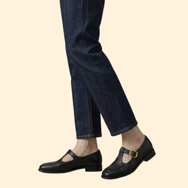Women’s Orthopedic T-Strap Shoes with Buckle