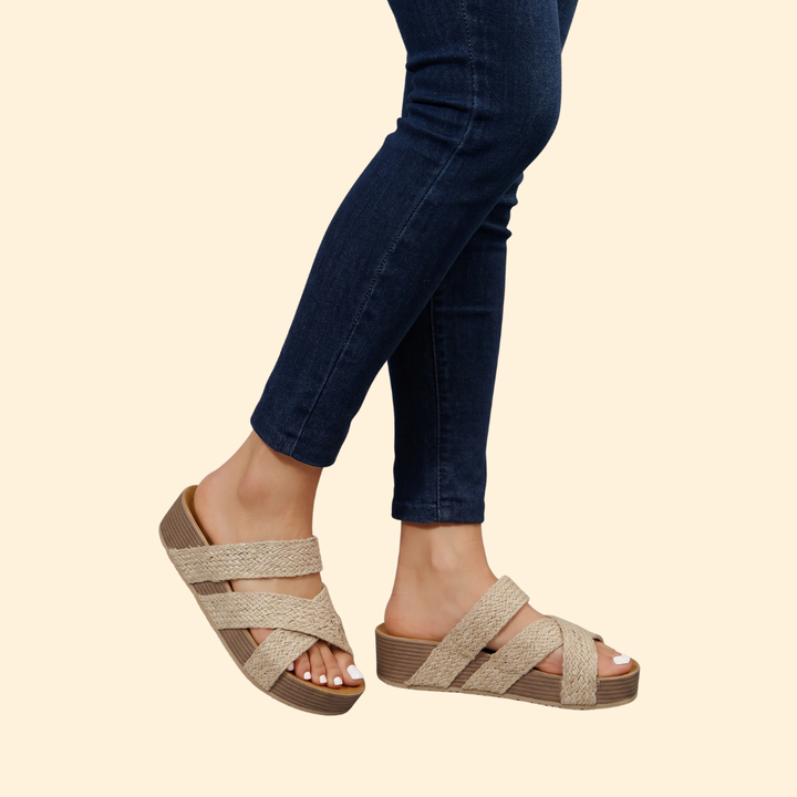 Women's Orthopedic Sandals with Woven Straps