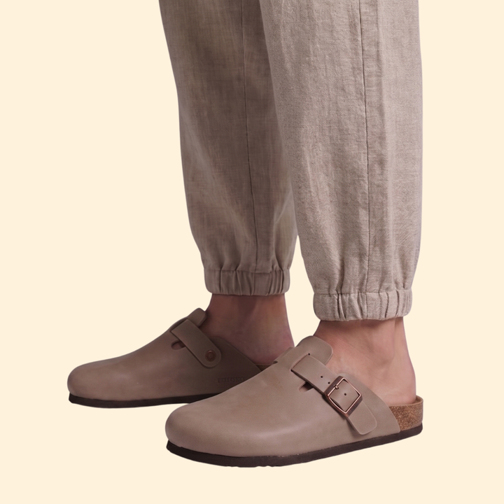 Women’s Slip On Sandals with Cork Midsole