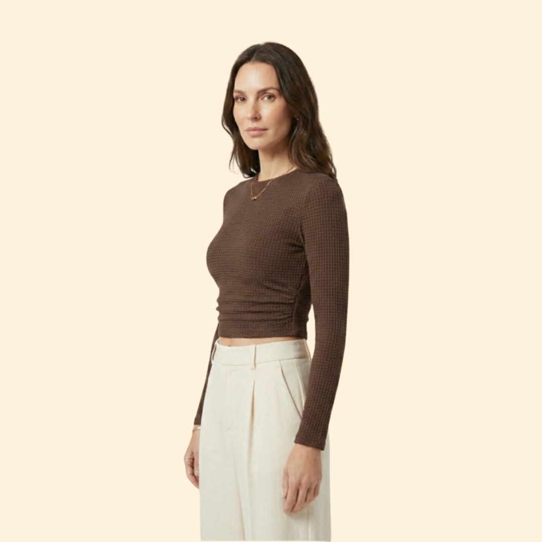 Women’s Crop Top with Mock Neckline