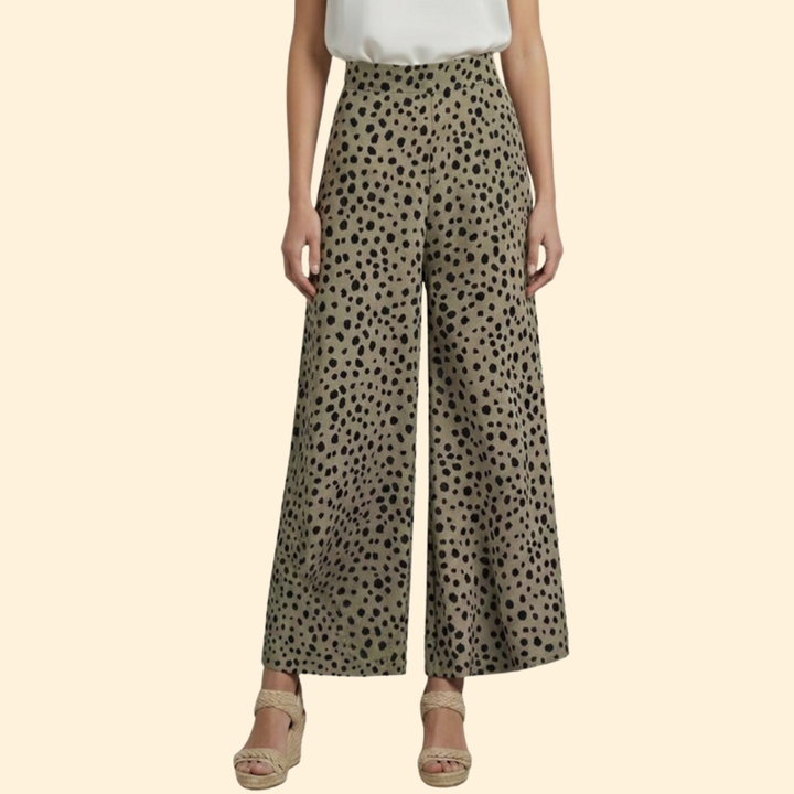 Women’s High Waist Pants with Spotted Print