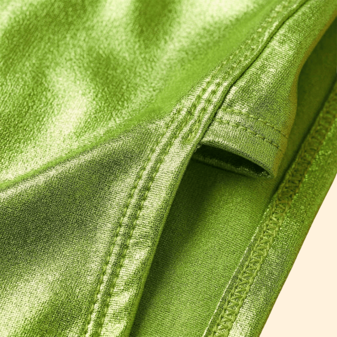 Women’s Sleeveless Top with Glossy Texture