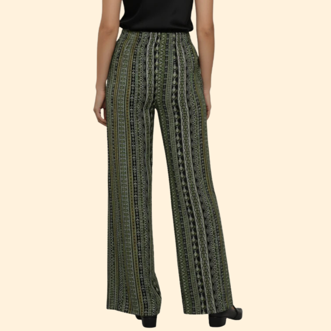 Women’s Wide-Leg Palazzo Pants with Graphic Print
