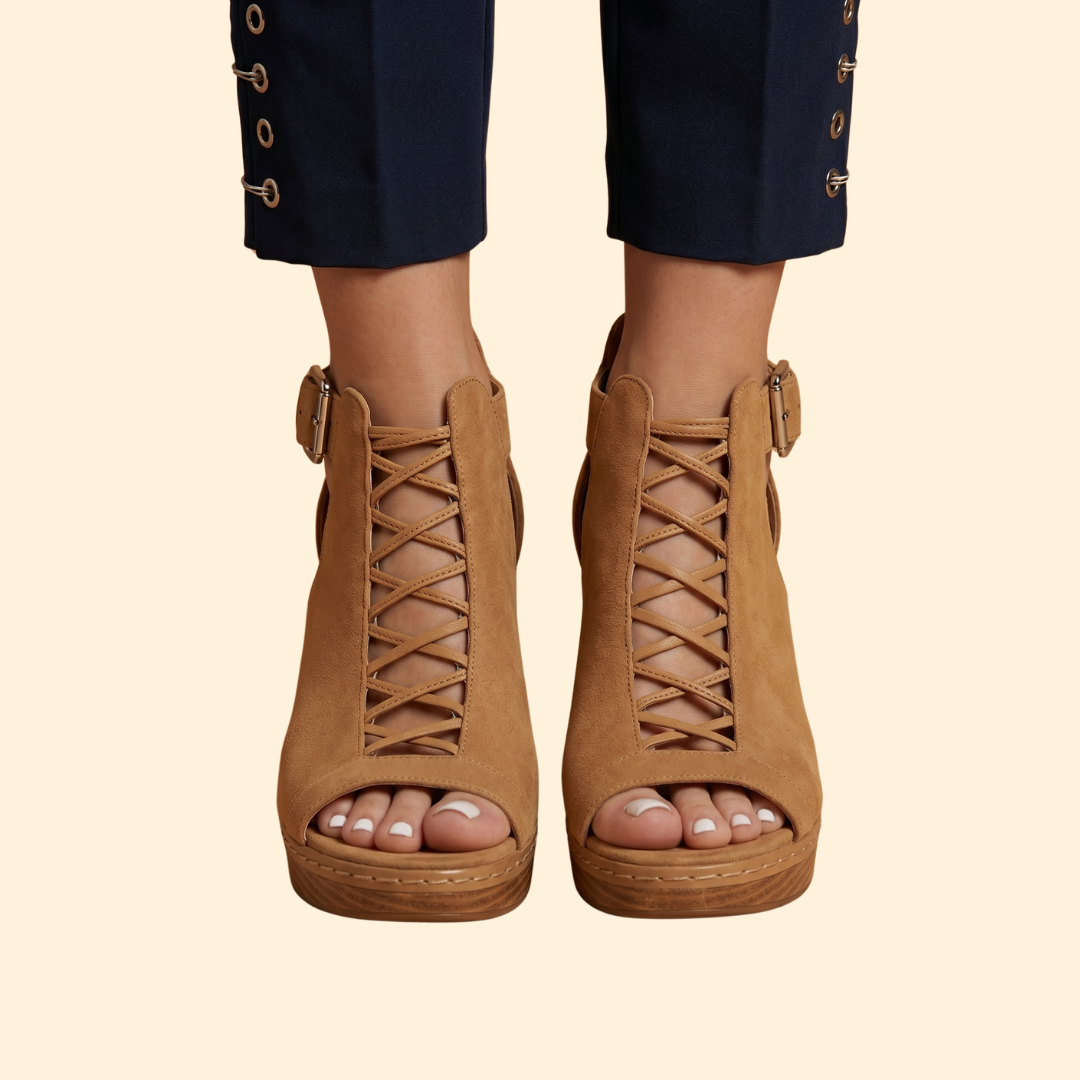 Women's Lattice Block Sandals