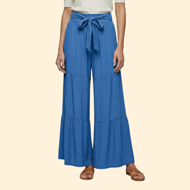 Women’s Wide Leg Pants with Tie Waist