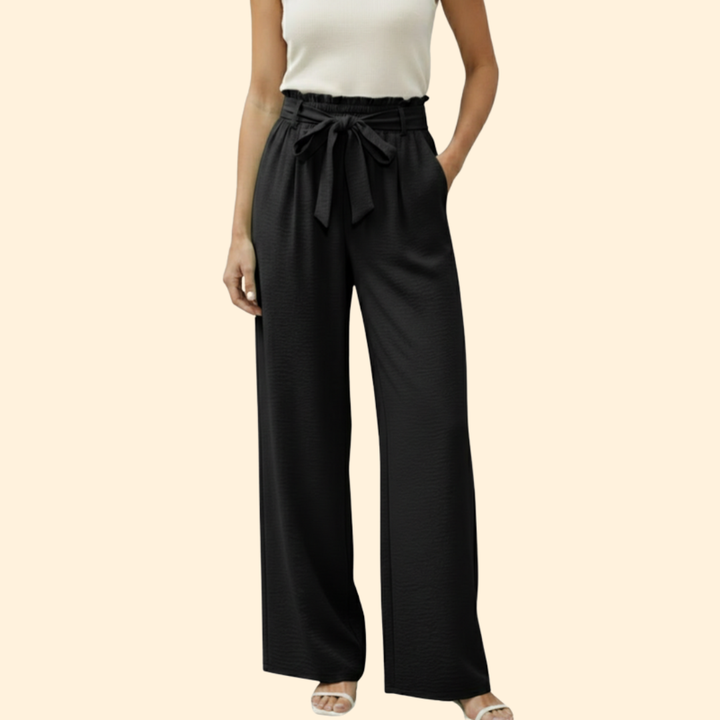 Women’s Palazzo Pants with Tie Waist Detail