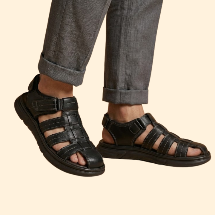 Men’s Fisherman Sandals with Topstitching