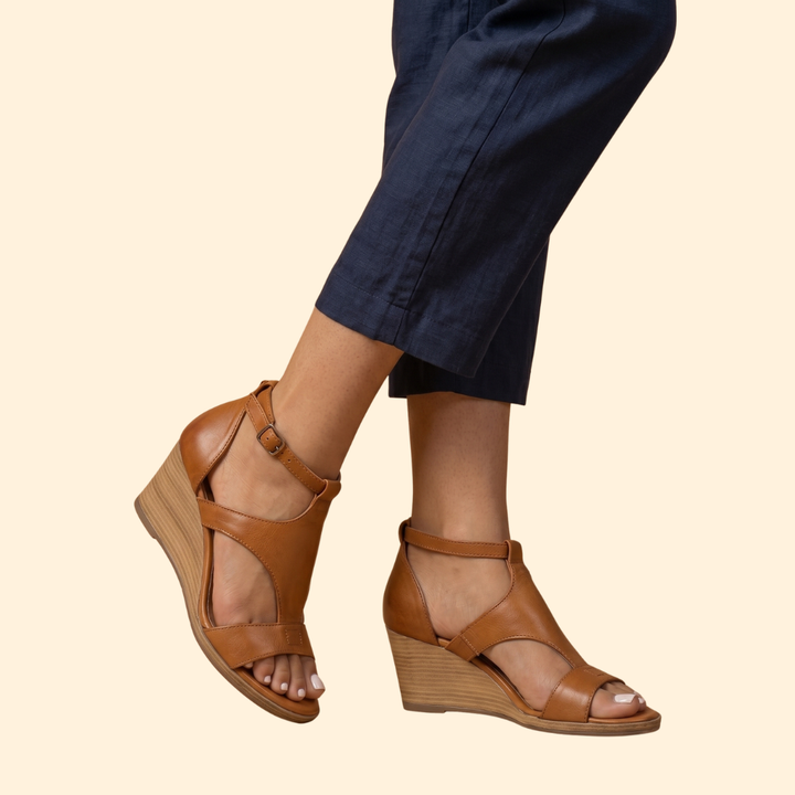 Women's Wedge Sandals with T-Strap