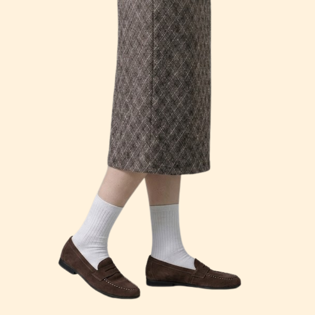 Women’s Suede Loafers with Strap
