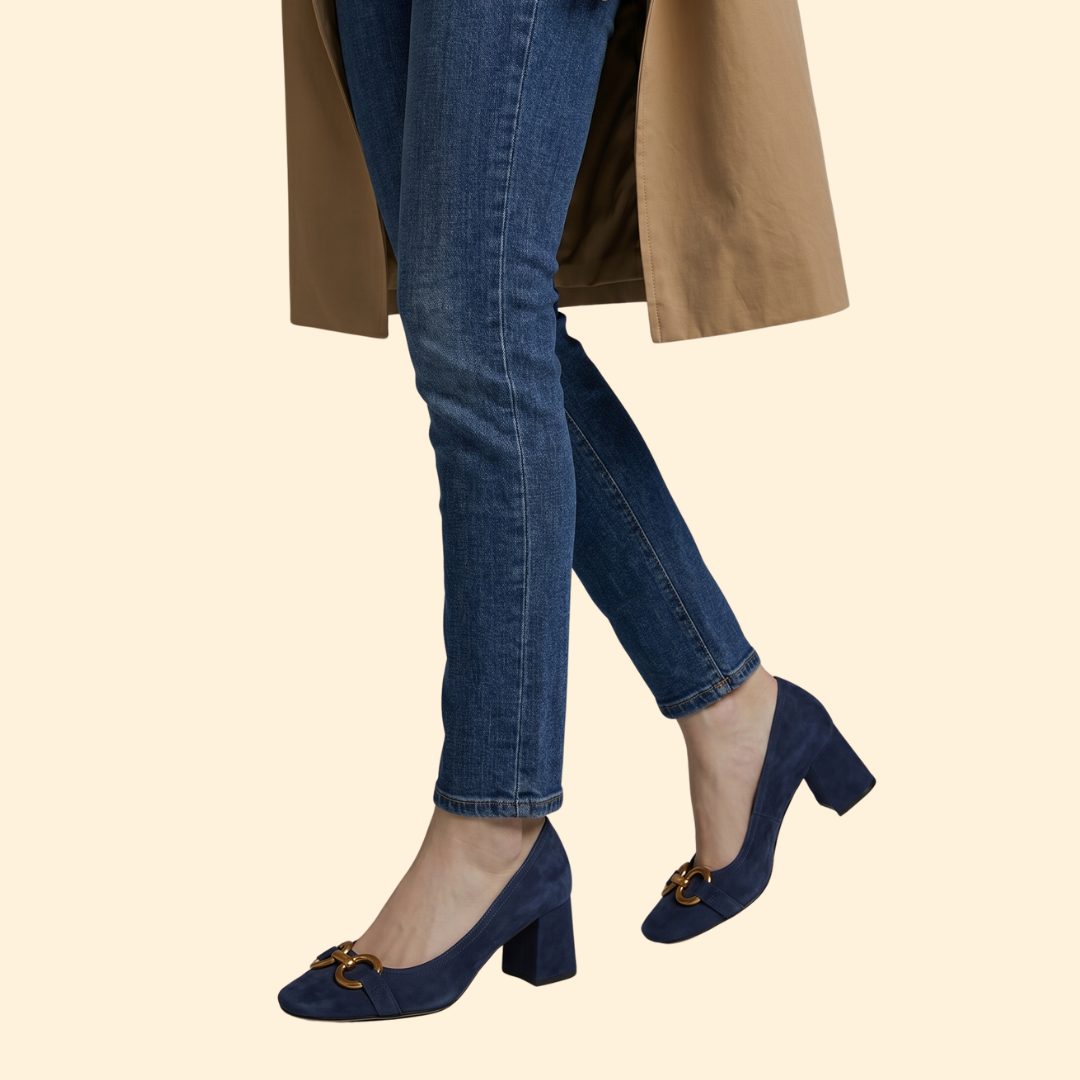Women’s Metal Detail Heels with Buckle