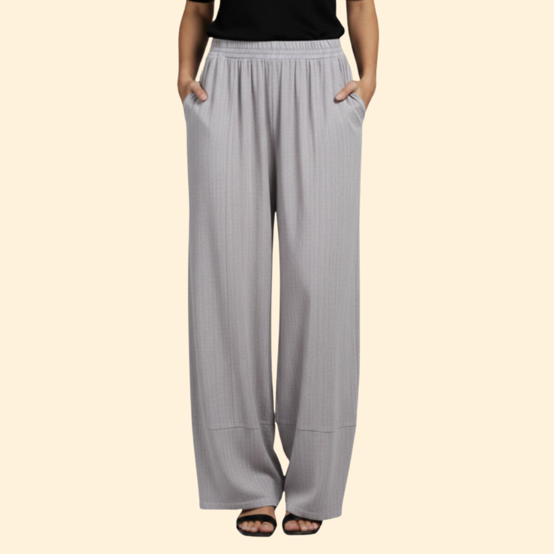 Women’s Cropped Pants with Elastic Waistband