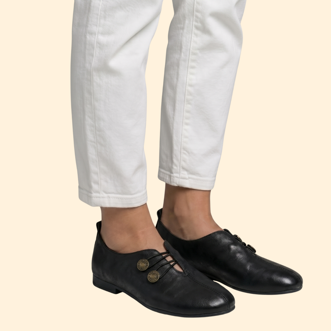 Women’s Suede Loafers with Buttons
