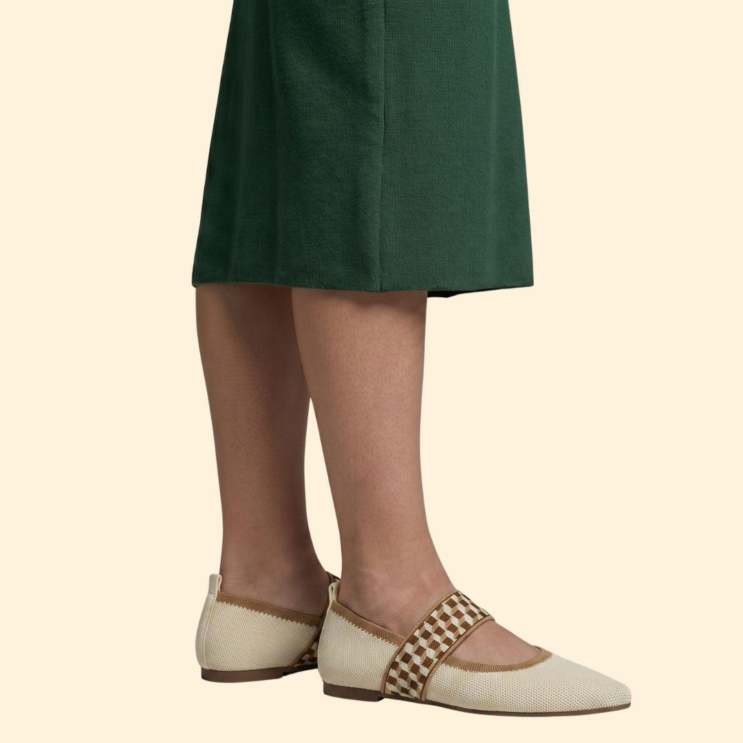 Women’s Slip On Shoes with Patterned Midstrap