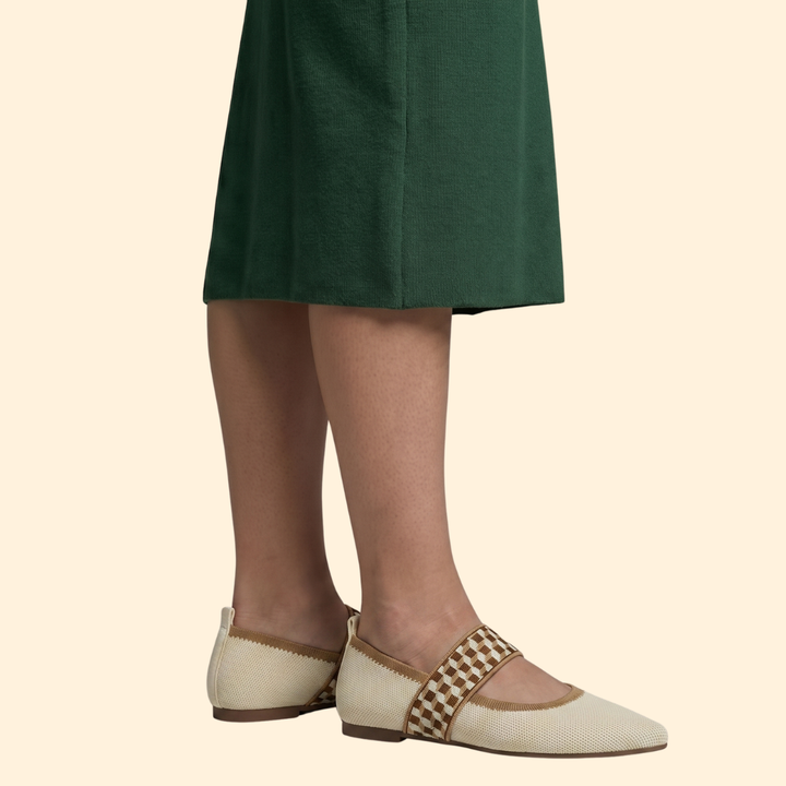Women’s Slip On Shoes with Patterned Midstrap