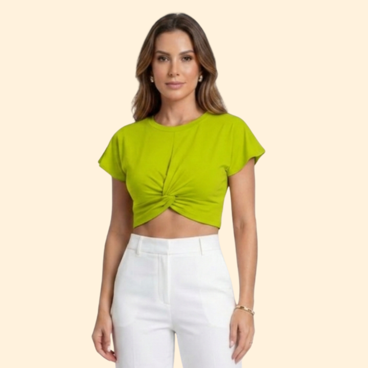 Women’s Casual Top with Twisted Front