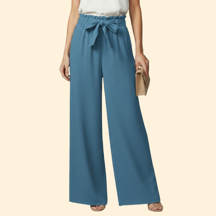 Women’s High Waist Pants with Tie Belt