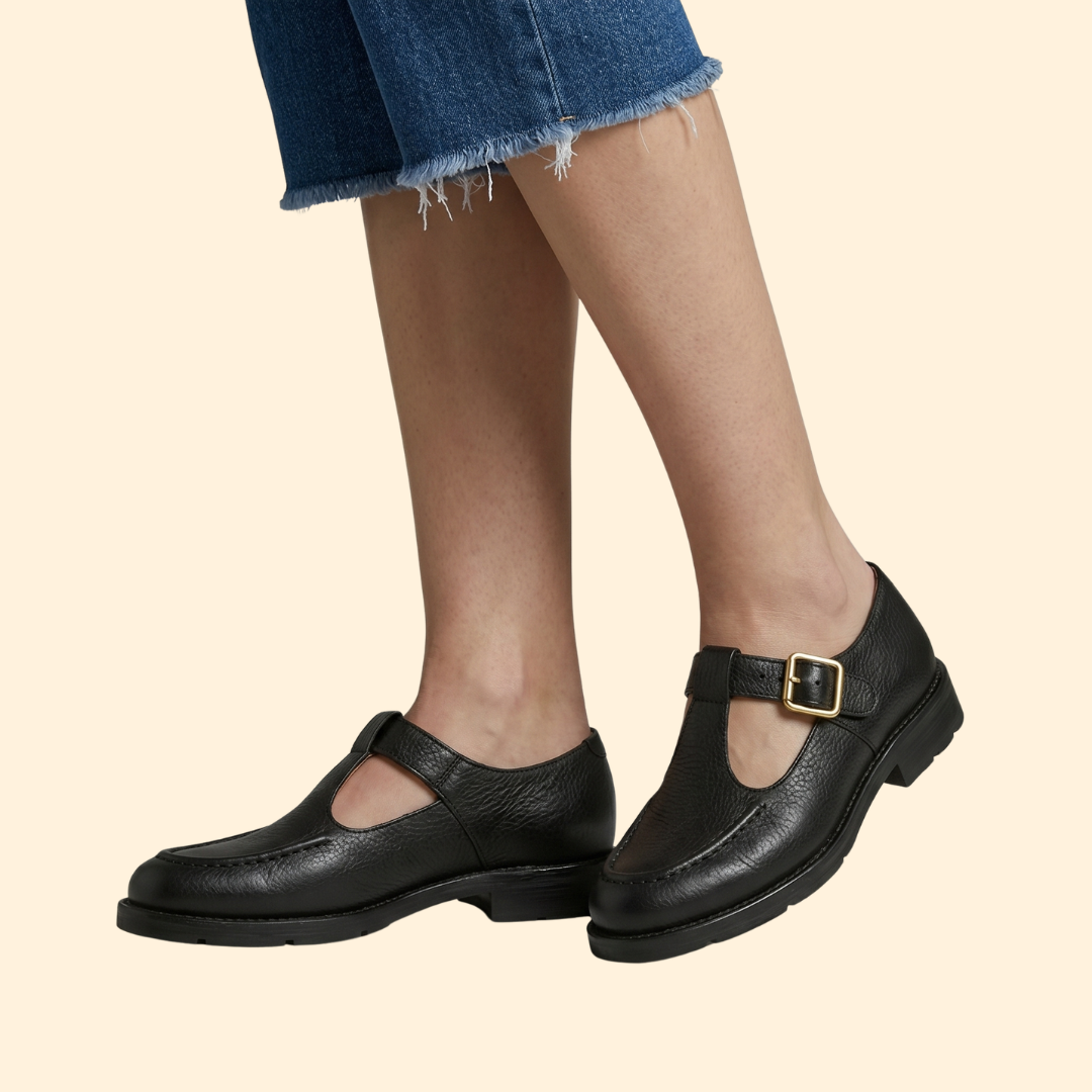 Women's orthopedic Leather Shoes with Straps