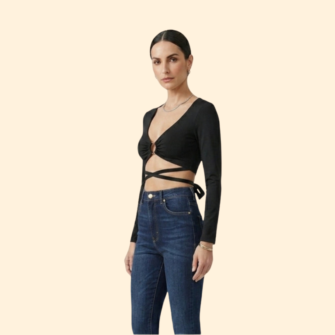 Women’s Crop Top with Ring Detail and Straps