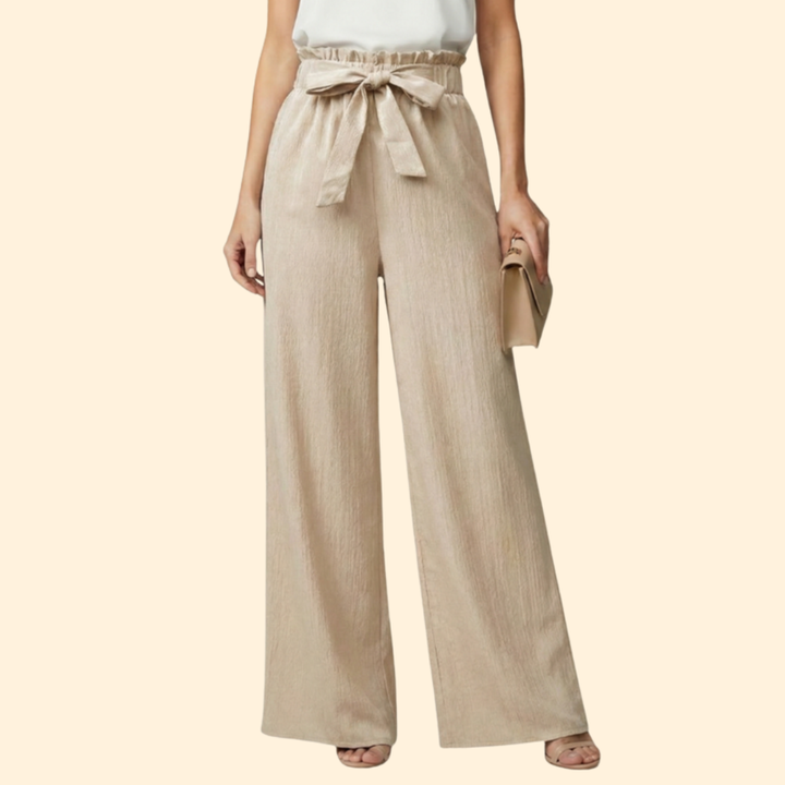 Women’s High Waist Pants with Tie Belt
