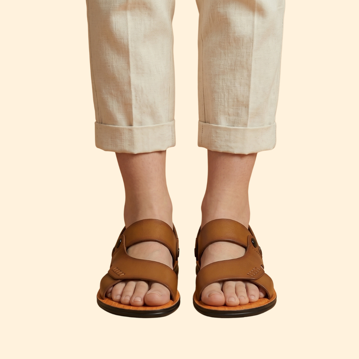 Women's Slingback Sandals with Hand-Stitched Details