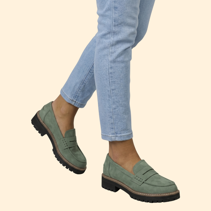 Women’s Suede Loafers with Platform