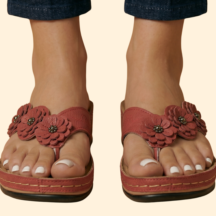 Women's Orthopedic Sandals with Appliqué