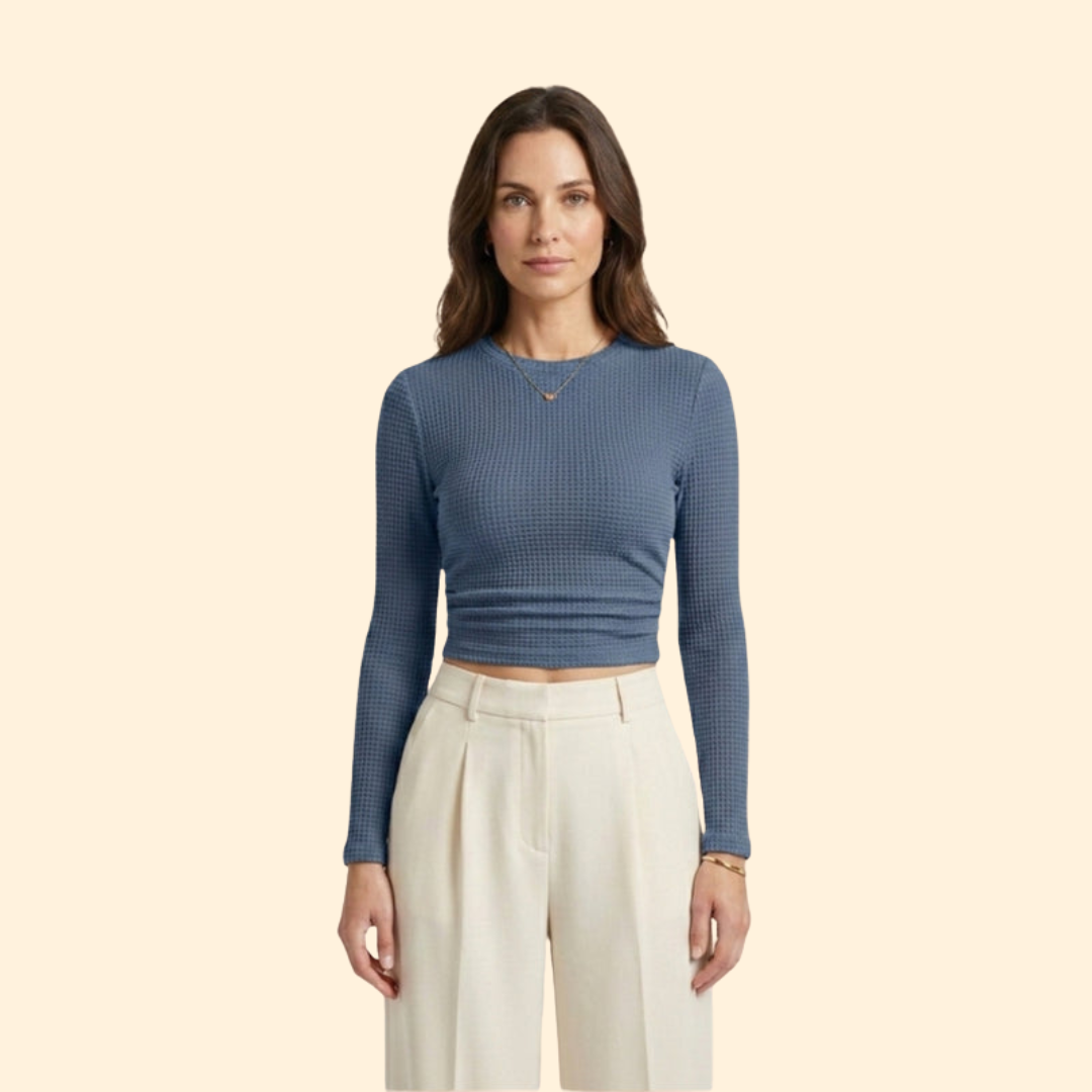 Women’s Crop Top with Mock Neckline