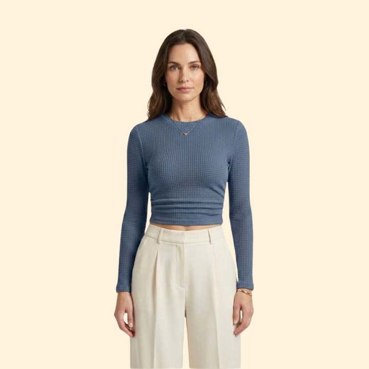Women’s Crop Top with Mock Neckline