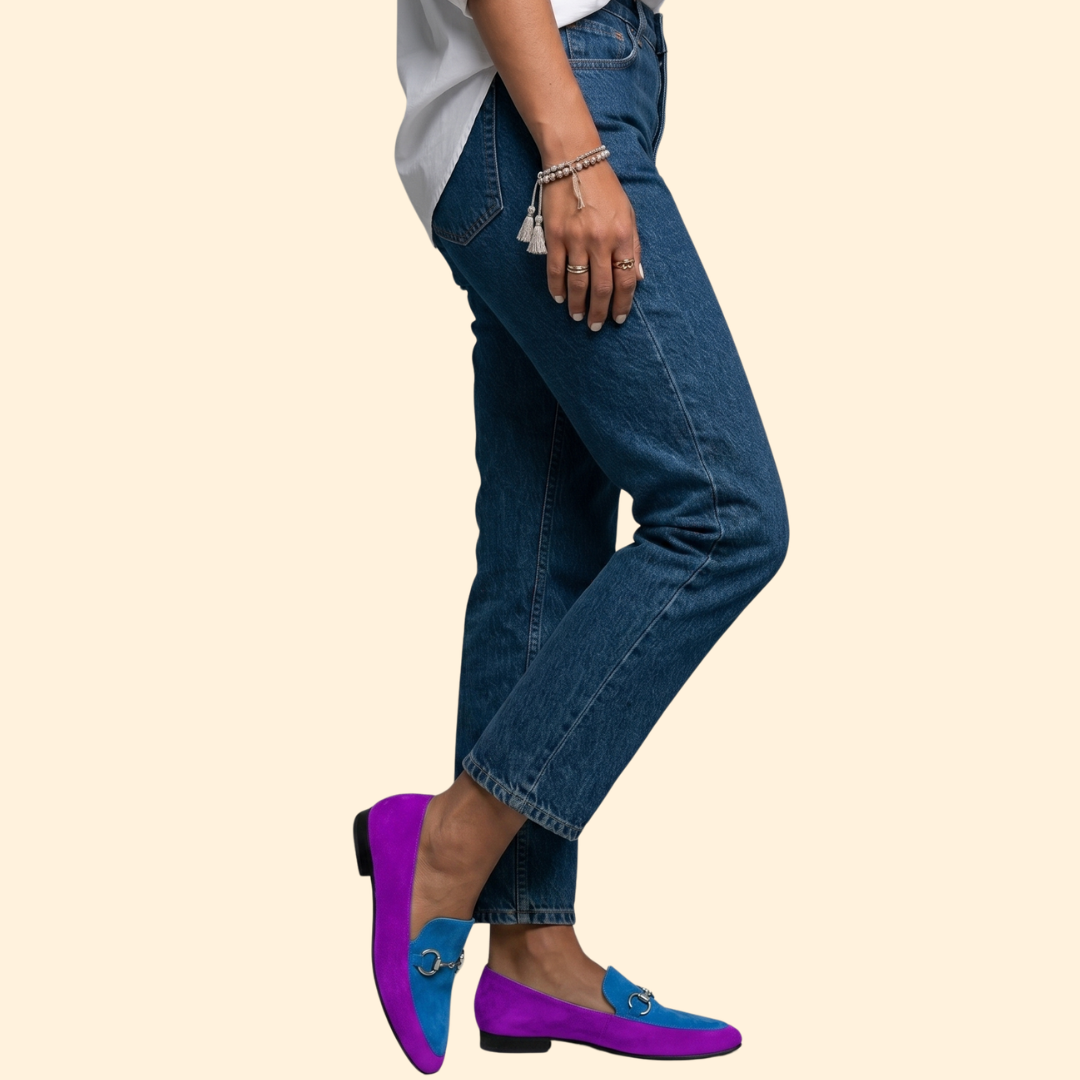 Women's Pointed Loafers with Horsebit Hardware