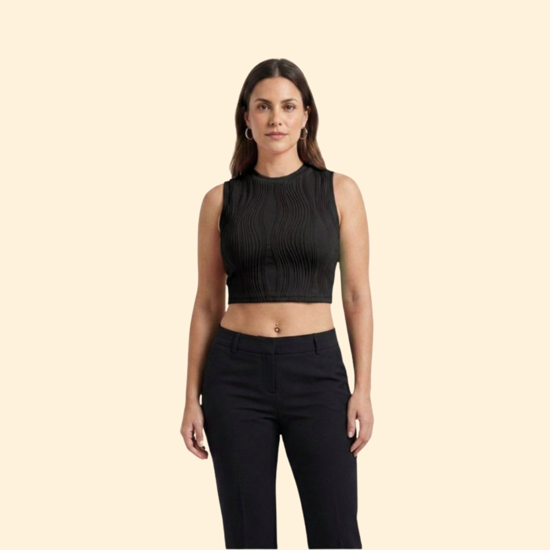 Women’s Crop Top with Sleeveless Silhouette