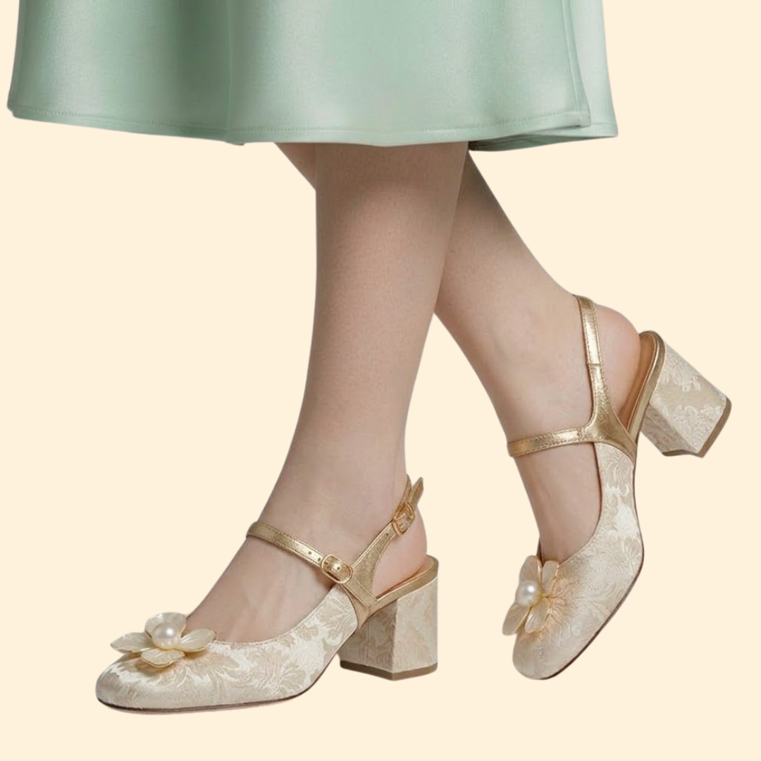Women’s Floral Pumps with Heels