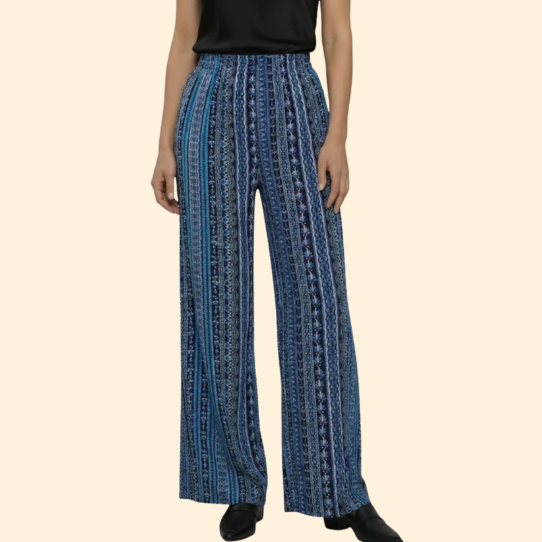 Women’s Wide-Leg Palazzo Pants with Graphic Print
