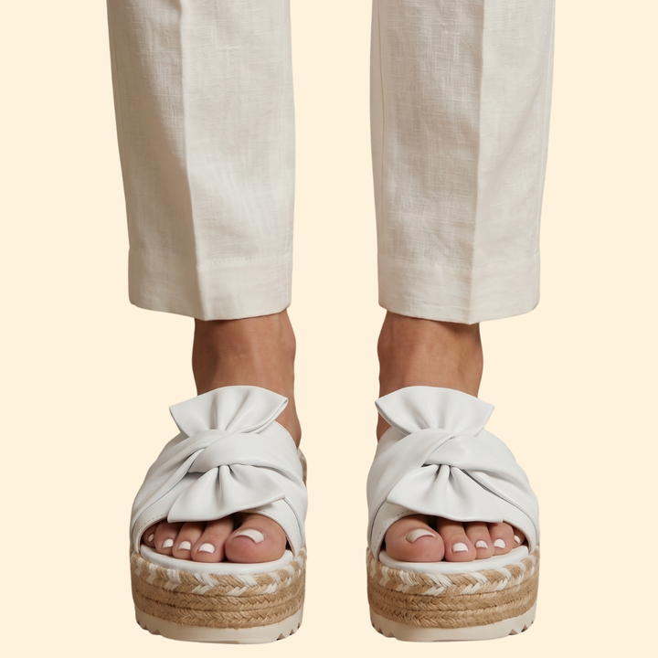 Women's Wedge Sandals with Bow