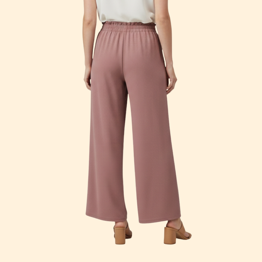 Women’s Wide-Leg Palazzo Pants with Elastic Waist