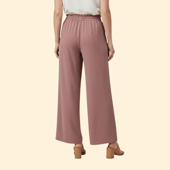 Women’s Wide-Leg Palazzo Pants with Elastic Waist